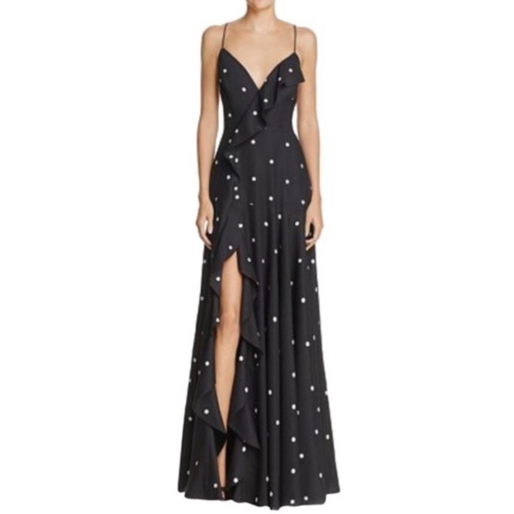 Fame and Partners Polka Dot Evening Gown Size 4